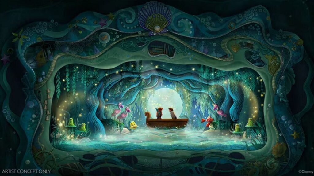 'The Little Mermaid' Musical Adventure concept art, slated to replace 'Voyage of The Little Mermaid' in 2025.